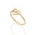 ANEL SKINNY FOLHEADO A OURO CORAÇÃO COM ZIRCÔNIAS ROMMANEL 513605 - Imagem 2