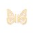 BRINCO BORBOLETA VAZADA FOLHEADO A OURO. MED 2,90CM ROMMANEL 527538 - Imagem 1