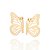 BRINCO BORBOLETA VAZADA FOLHEADO A OURO. MED 2,90CM ROMMANEL 527538 - Imagem 2
