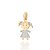 PINGENTE MENINA FOLHEADO A OURO COM APLIQUE DE RHODIUM. MED 2,40CM ROMMANEL 542955 - Imagem 1
