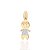 PINGENTE MENINO FOLHEADO A OURO COM APLIQUE DE RHODIUM. MED 2,40CM ROMMANEL 542956 - Imagem 1