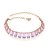 GARGANTILHA CHOKER FOLHEADO A OURO COM CRISTAIS RETANGULARES LILÁS. MED 45CM ROMMANEL 532600 - Imagem 1