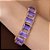 PULSEIRA FOLHEADO A OURO COM CRISTAIS LILÁS. MED 20CM ROMMANEL 552214 - Imagem 3