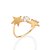 ANEL SKINNY FOLHEADO A OURO COM ESTRELAS E ZIRCÔNIA ROMMANEL 513596 - Imagem 2