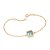 PULSEIRA FOLHEADO A OURO COM CRISTAL QUADRADO AZUL CLARO. MED 19CM ROMMANEL 552190 - Imagem 1