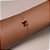 PULSEIRA FOLHEADO A OURO COM CRISTAL QUADRADO VERMELHO. MED 17CM ROMMANEL 552207 - Imagem 3