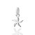 PINGENTE ESTRELA DO MAR PRATA 925. MED 1,3CM ROMMANEL 840307 - Imagem 1