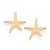 BRINCO FOLHEADO A OURO ESTRELA DO MAR. MED 2,3CM ROMMANEL 527609 - Imagem 1