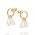BRINCO FOLHEADO A OURO PÉROLAS BARROCAS. MED 1,9CM ROMMANEL 527414 - Imagem 2