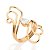 MAXI ANEL ARO TRIPLO FOLHEADO A OURO GOTAS COM ZIRCÔNIA ROMMANEL 513478 - Imagem 2