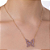 GARGANTILHA BORBOLETA FOLHEADO A OURO COM ZIRCÔNIAS ROXO. MED 45CM ROMMANEL 532635 - Imagem 3