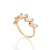 ANEL SKINNY FOLHEADO A OURO COM ZIRCÔNIAS ROMMANEL 513629 - Imagem 1
