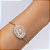 PULSEIRA FOLHEADO A OURO NOSSA SENHORA DAS GRAÇAS. MED 18CM ROMMANEL 552241 - Imagem 4