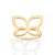 ANEL SKINNY FOLHEADO A OURO BORBOLETA VAZADA ROMMANEL 513632 - Imagem 1