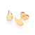 BRINCO PEQUENO FOLHEADO A OURO GOTA ABAULADA. MED 0,8CM ROMMANEL 527581 - Imagem 2