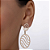 BRINCO PÊNDULO FOLHEADO A OURO OVAL COM ONDAS. MED 5CM ROMMANEL 527562 - Imagem 4
