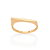 ANEL SKINNY FOLHEADO A OURO ARO QUADRADO ROMMANEL 513617 - Imagem 1
