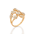 ANEL FLORES FOLHEADO A OURO COM ZIRCÔNIAS ROMMANEL 513625 - Imagem 1