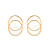 BRINCO FOLHEADO A OURO CÍRCULOS SOBREPOSTOS. MED 2,4CM ROMMANEL 527619 - Imagem 1