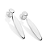 BRINCO PRATA 925 GOTA ALONGADA DISFORME. MED 5CM ROMMANEL 820329 - Imagem 1