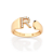 ANEL AJUSTÁVEL FOLHEADO A OURO LETRAS COM ZIRCÔNIAS ROMMANEL 513643 - Imagem 2