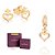 CONJUNTO CORAÇÃO PINGENTE + BRINCO FOLHEADO A OURO + KIT EMBALAGEM ROMMANEL - Imagem 1
