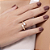 ANEL GOTAS FOLHEADO A OURO COM ZIRCÔNIA ROMMANEL 513662 - Imagem 4