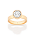 ANEL SOLITÁRIO FOLHEADO A OURO COM ZIRCÔNIA ROMMANEL 513657 - Imagem 1