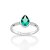ANEL SKINNY PRATA 925 COM ZIRCÔNIA GOTA VERDE ROMMANEL 810412 - Imagem 1