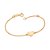 PULSEIRA FOLHEADO A OURO ELO CADEADO COM CORAÇÃO. MED 16CM ROMMANEL 552247 - Imagem 1
