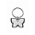 CHAVEIRO BORBOLETA PERSONALIZÁVEL EM AÇO. MED 5,5CM ROMMANEL 260005 - Imagem 2