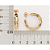 ARGOLA FOLHEADO A OURO COM DETALHES. MED 2,5CM ROMMANEL 527574 - Imagem 3