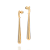 BRINCO GOTA PÊNDULO FOLHEADO A OURO. MED 4,50CM ROMMANEL 527620 - Imagem 1
