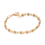 PULSEIRA FOLHEADO A OURO ELOS OVAIS COM BOLAS. MED 19CM ROMMANEL 552242 - Imagem 1