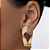 CONJUNTO ABSTRATO ARGOLA + BRACELETE FOLHEADO A OURO + EMBALAGEM ROMMANEL - Imagem 3