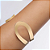 CONJUNTO ABSTRATO ARGOLA + BRACELETE FOLHEADO A OURO + EMBALAGEM ROMMANEL - Imagem 5