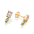 CONJUNTO GEOMÉTRICO BRINCO + ANEL FOLHEADO A OURO + EMBALAGEM ROMMANEL - Imagem 2