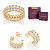 CONJUNTO ZIRCÔNIAS ARGOLA + ANEL FOLHEADO A OURO + EMBALAGEM ROMMANEL - Imagem 1