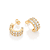 CONJUNTO ZIRCÔNIAS ARGOLA + ANEL FOLHEADO A OURO + EMBALAGEM ROMMANEL - Imagem 2