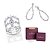 CONJUNTO LILÁS BRINCO + ANEL PRATA 925 + EMBALAGEM ROMMANEL - Imagem 1