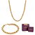 CONJUNTO BOLAS GARGANTILHA + PULSEIRA FOLHEADO A OURO + EMBALAGEM ROMMANEL - Imagem 1