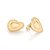 BRINCO FOLHEADO A OURO CORAÇÃO COM DETALHES. MED 1,8CM ROMMANEL 527549 - Imagem 1