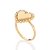 ANEL SKINNY FOLHEADO A OURO CORAÇÃO COM ZIRCÔNIA ROMMANEL 513618 - Imagem 2