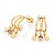 ARGOLA TRIPLA FOLHEADO A OURO MIX DE PINGENTES COM ZIRCÔNIAS LILÁS. MED 2,8CM ROMMANEL 527637 - Imagem 2