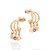 ARGOLA TRIPLA FOLHEADO A OURO MIX DE PINGENTES COM ZIRCÔNIAS LILÁS. MED 2,8CM ROMMANEL 527637 - Imagem 1