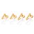 KIT BRINCOS TRIANGULAR FOLHEADO A OURO ROMMANEL 527649 - Imagem 1