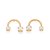 BRINCO CURVADO FOLHEADO A OURO COM ZIRCÔNIA. MED 1,5CM ROMMANEL 527646 - Imagem 2