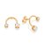 BRINCO CURVADO FOLHEADO A OURO COM ZIRCÔNIA. MED 1,5CM ROMMANEL 527646 - Imagem 1