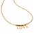 GARGANTILHA FOLHEADO A OURO PINGENTES "LOVE". MED 45CM ROMMANEL 532661 - Imagem 1
