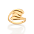 ANEL MOVIMENTO FOLHEADO A OURO COM PONTA DUPLA ROMMANEL 513664 - Imagem 1